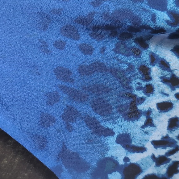 Calvin Klein Women's Ivory Ombré Animal Print V-Neck Long Sleeve Blouse NWT 2X - Picture 9 of 10